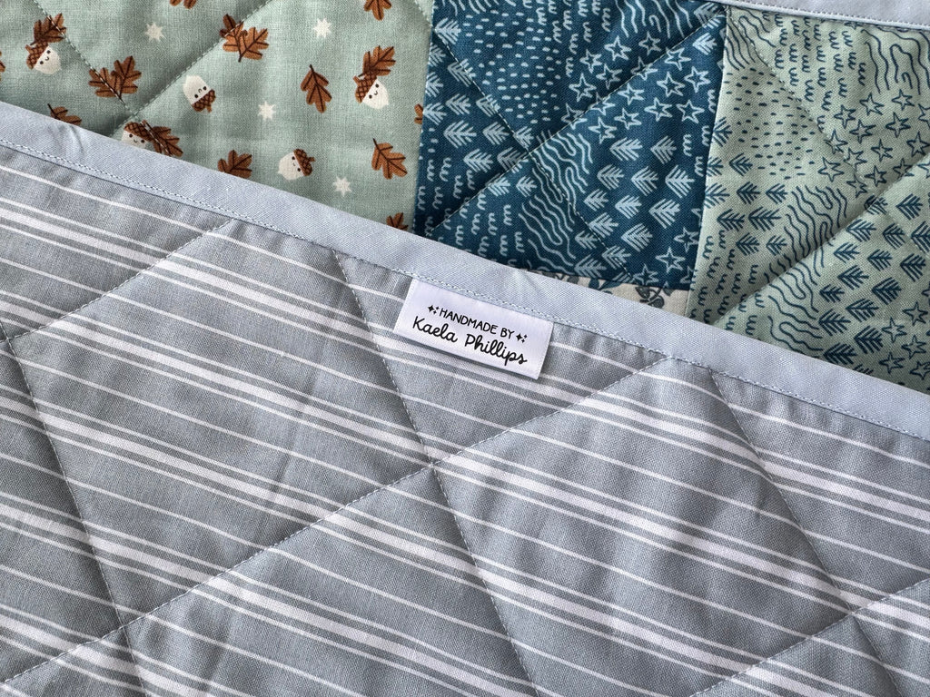 Navy Forest Baby Quilt