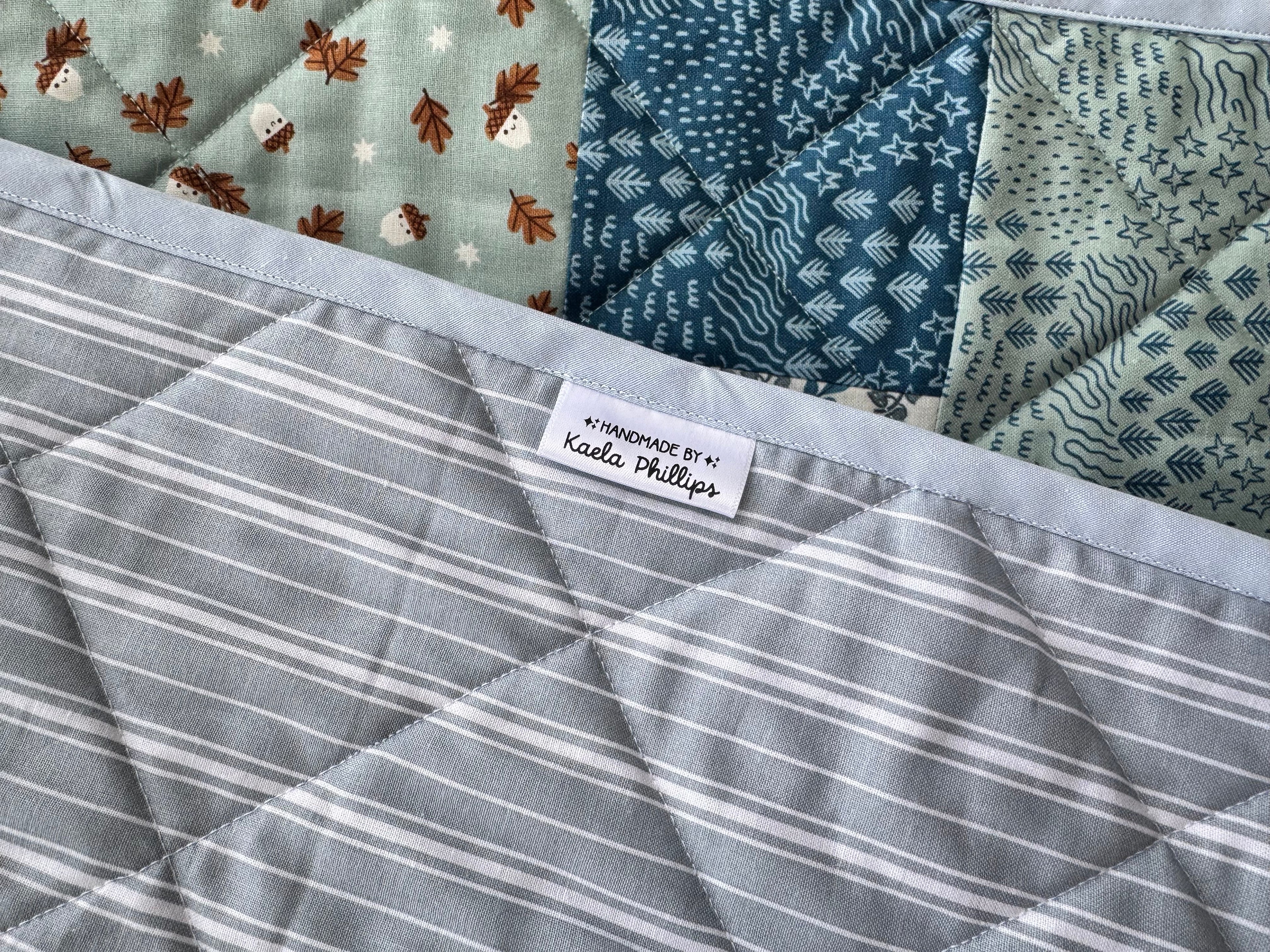 Navy Forest Baby Quilt