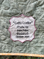 “Taffy Trellis” Halloween Throw quilt