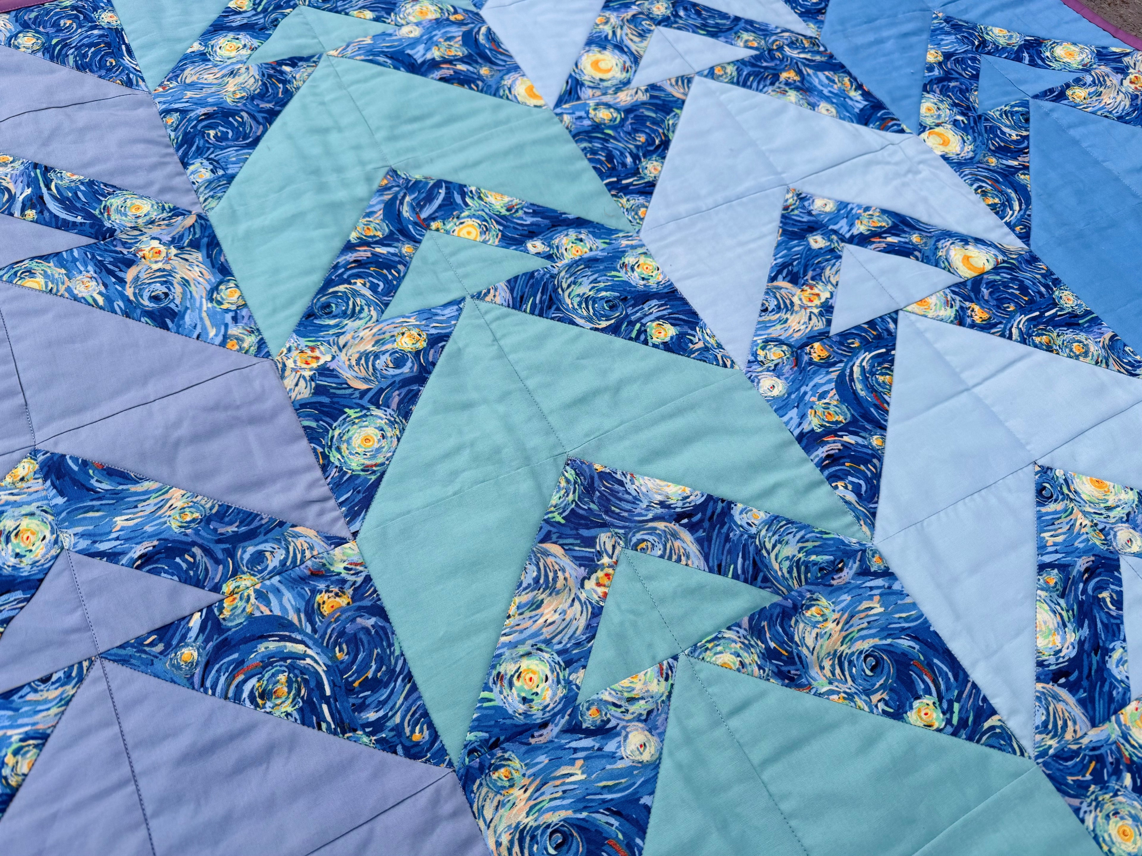 "Starry Chevron" Mini Quilt