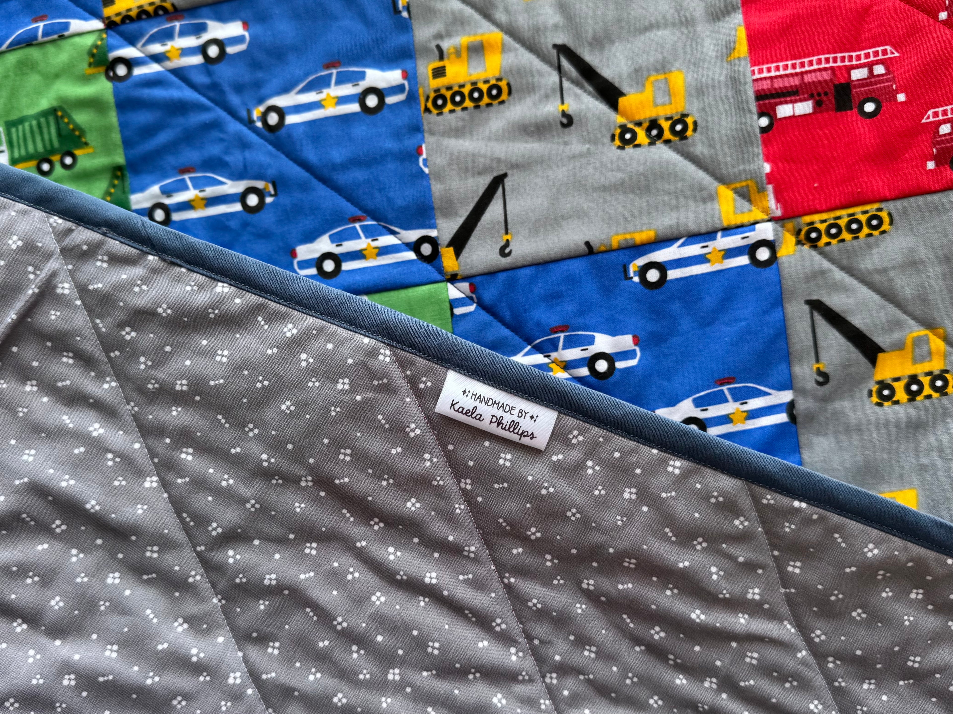 "Working Vehicles" Kids Quilt