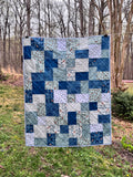 Navy Forest Baby Quilt