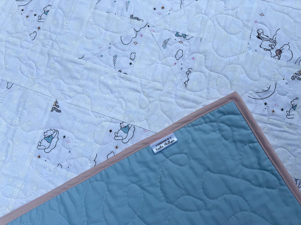 Winnie the Pooh “Sleepy-time Pinwheel” Baby Quilt
