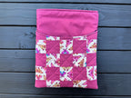 Pink Flutter Folk Quilted Patchwork XL Book or Tech Sleeve