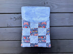 Blue Flutter Folk Quilted Patchwork Book or Tech Sleeve