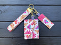 Pink Flutter Folk Wristlet Wallet Set