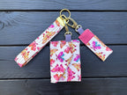 Pink Flutter Folk Wristlet Wallet Set