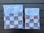 Blue Flutter Folk Quilted Patchwork Book or Tech Sleeve