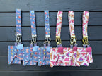 Blue Flutter Folk Wristlet Wallet Set