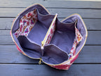 Pink Flutter Folk Quilted Patchwork Open-Flat Boxy Bag