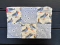Daisy "City Chicken" 6x9 Patchwork Zipper Pouch